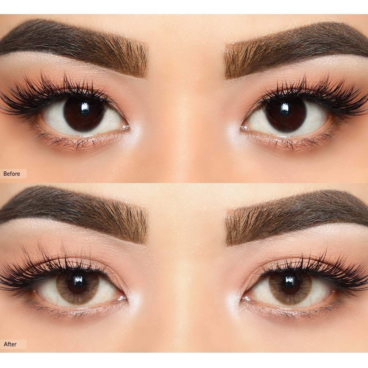 O-Lens O-LENS Russian Velvet Brown - Coloured Contact Lens (Monthly Disposable, -3.75 / 2pcs / Brown), Natural Looking & Comfy Eye Color Lenses