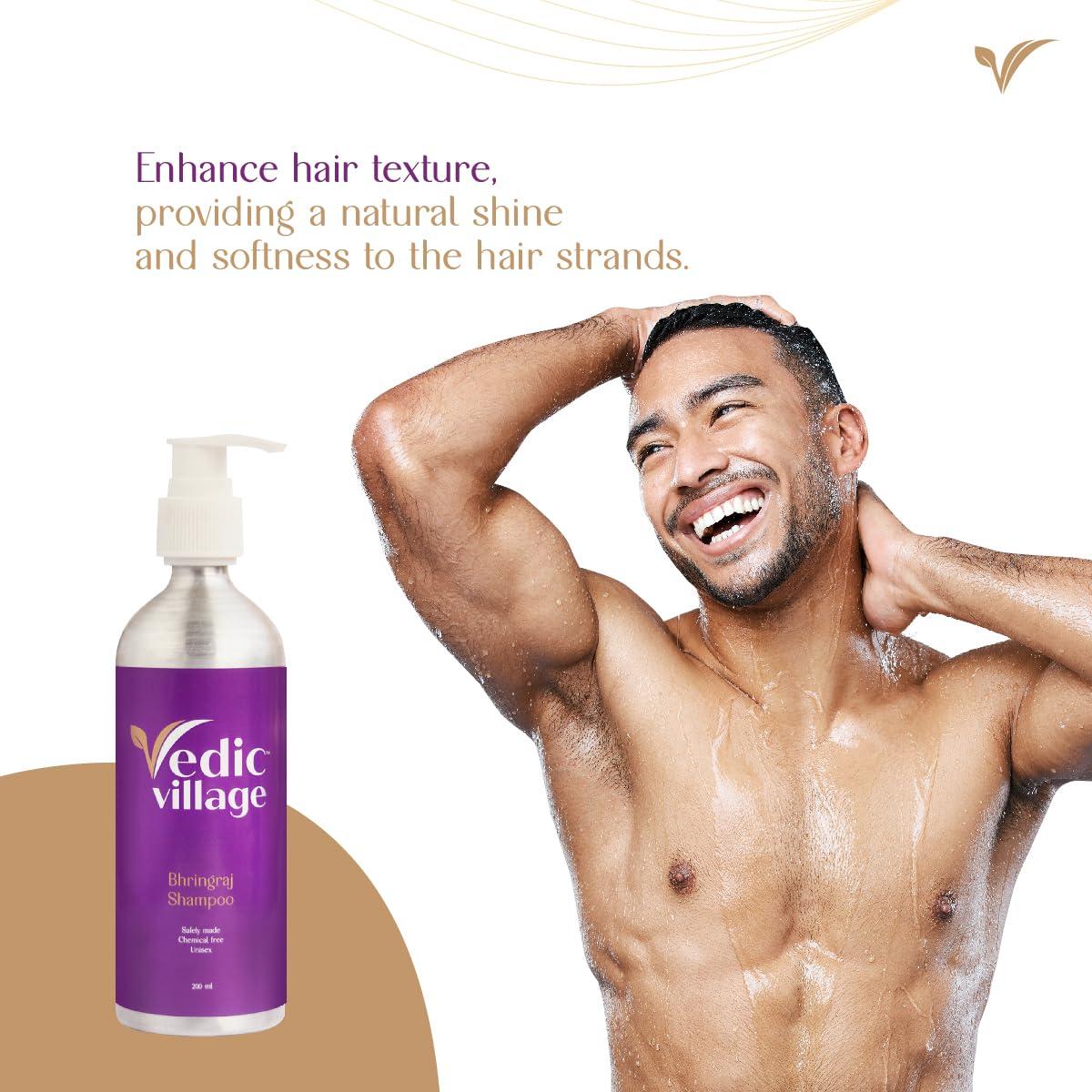 Vedic Village Vedic Village Hair Shampoo 200ML + Kesh Purna Hair Oil 100 ML + Handmade Soap 120GM Combo Pack