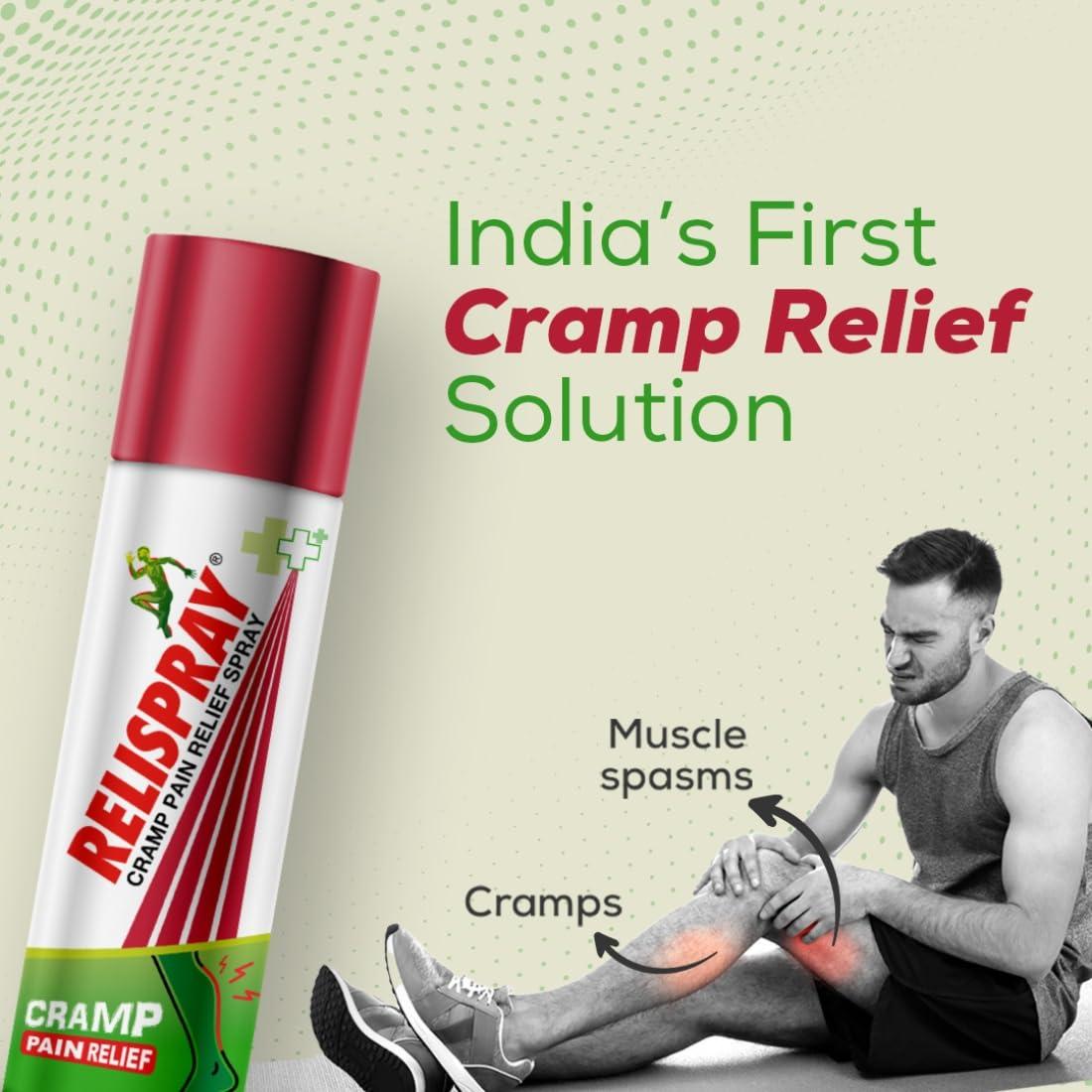 Relispray RELISPRAY Cramp Pain Relief Spray & Bandage Spray | Ayurvedic Spray | 75g Combo of 2