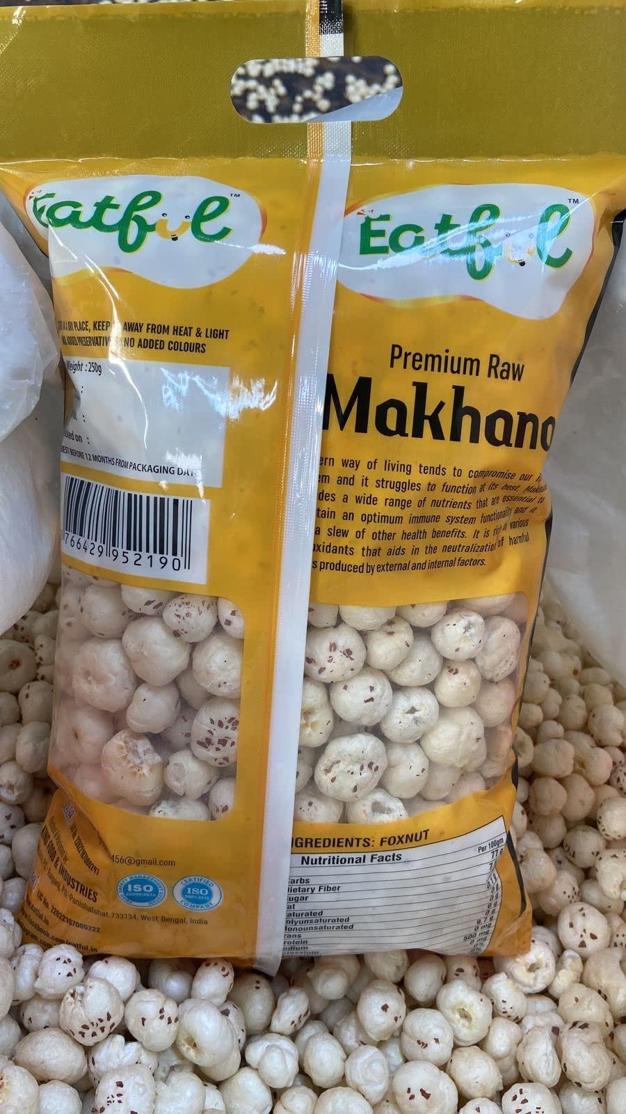 Eatful EATFUL Phool Makhana Raw/Regular Lotus Seed Pop/Fox Nut Pack of 2 (2 X 0.25 kg)…