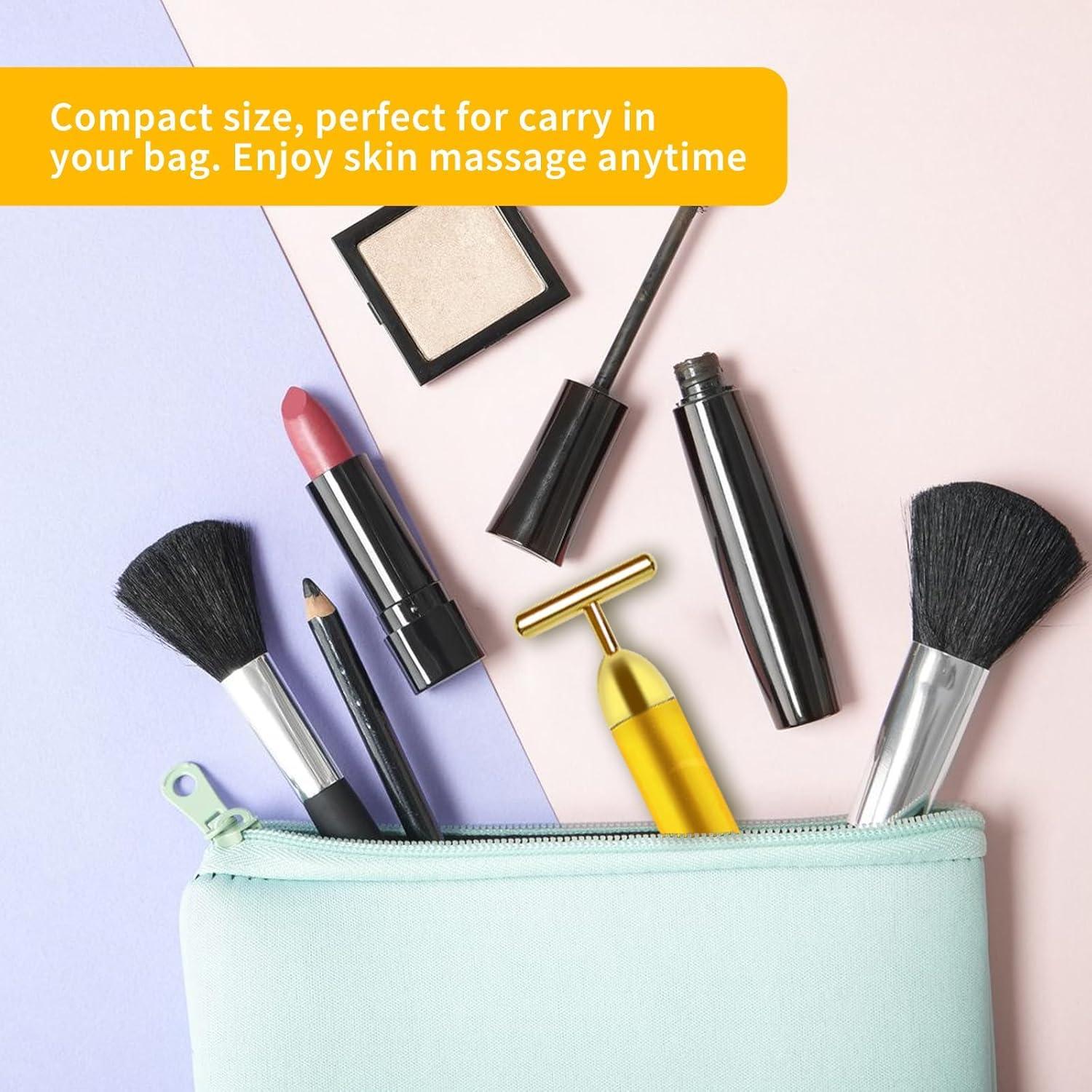 LITTLE CURIOUS LITTLE CURIOUS facial massager electric | face massager machine | facial roller for face massager | 24K Gold face massager machine for facial | electric face massager for facial (Silver)