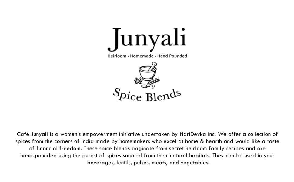 Cafe Junyali Cafe Junyali Suryavanshi Kshatriya Pathare + East Indian Spice Blend - (50g) Homemade & Hand-Pounded Masala for Bombay Coastal Cuisine - Pure Natural & Organic