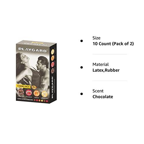 Playgard PLAYGARD More Play Combo of Super Dotted Condoms (Pack of 10 Condoms x 02 Boxes = Total 20 Condoms)
