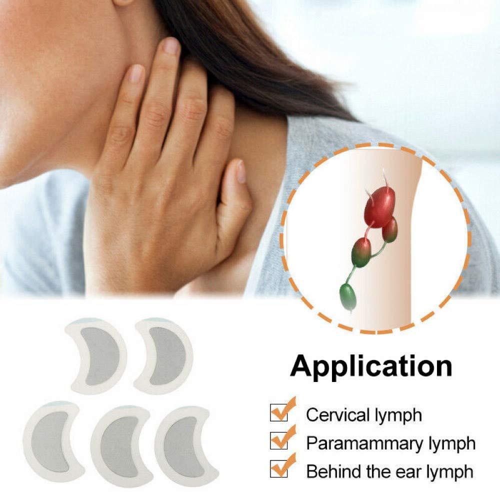 GreenHB Herbal Lymph Care Patch, 10 Pcs, Lymphatic Drainage Patch Neck Lymph Node Anti-Swelling Patch Sticker Lymphatic Drainage with Ginger Oil Help to Remove Swelling and Pain Relief