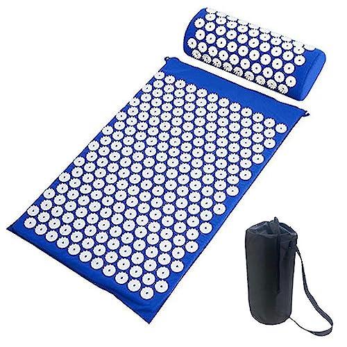 EBOFAB EBOFAB Full Body Massage Mat, Acupuncture Mat And Acupuncture Pillow, Magnetic Spikes Pressure Point Therapy For Naturally Relax Back, Neck and Feet Muscles - Stress and Pain Relief