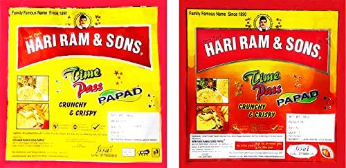 Generic Hari Ram & Sons Combo of Moong Dal Papad (Less Spicy) & Urad Dal Papad (Medium Spicy) 200 Gms Each, pack of 2