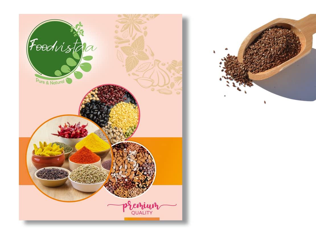 FOODVISTAA FOODVISTAA FLAX SEED/Tisi/Teesi/ whole flax seed/Linseed//Ginjalu/Ali Vidai/Alashi/ pesi//Raw&Unroasted Flax Seeds For Eating-100gm.