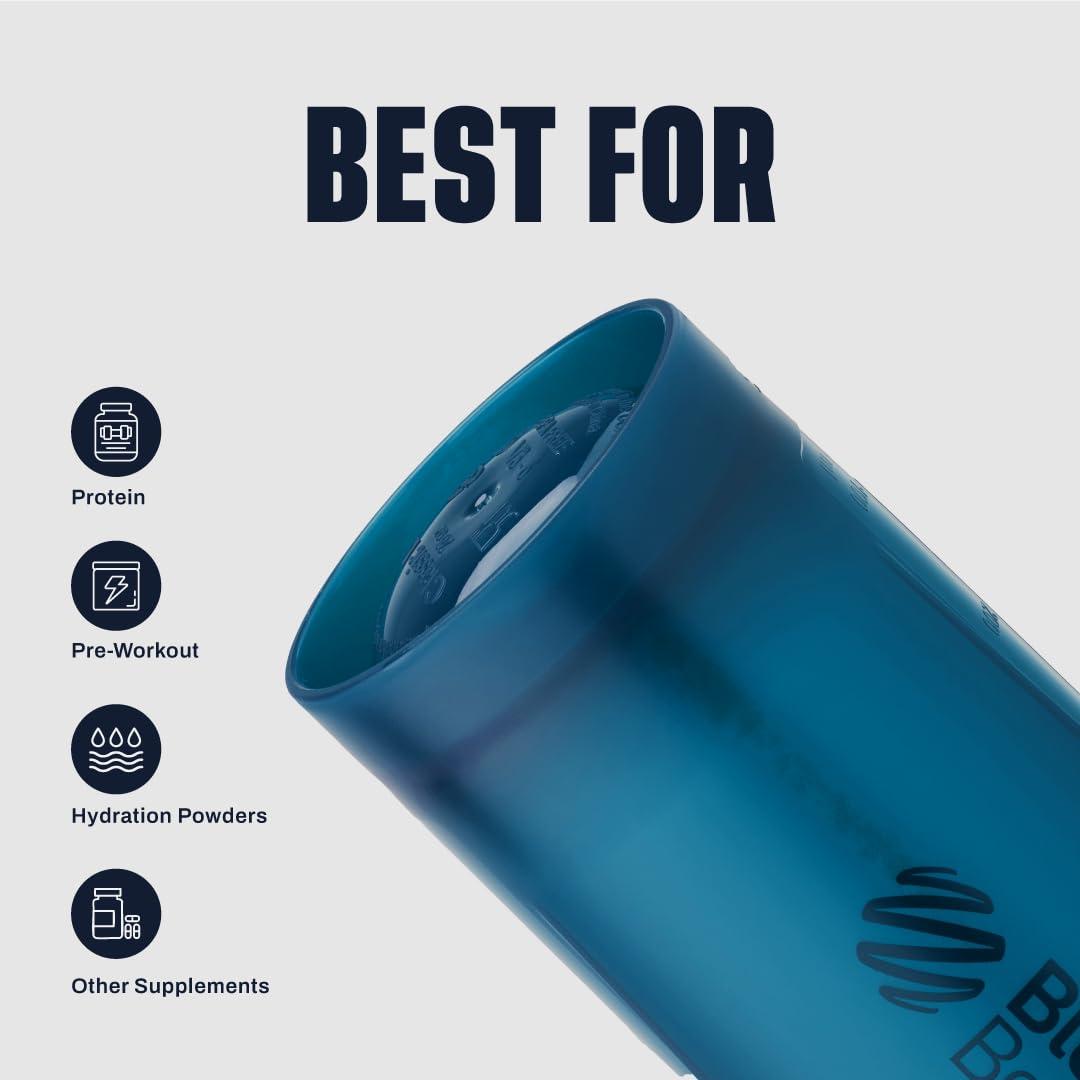 Blender Bottle BlenderBottle Classic V2 Shaker Bottle Perfect for Protein Shakes and Pre Workout, 32-Ounce, Ocean Blue