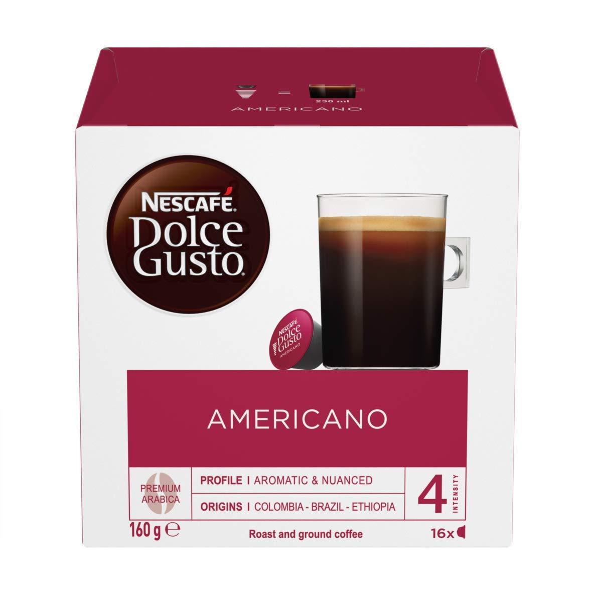 Dolce Gusto Dolce Gusto Americano Roast & Ground Coffee 16 Capsule Box, 160g