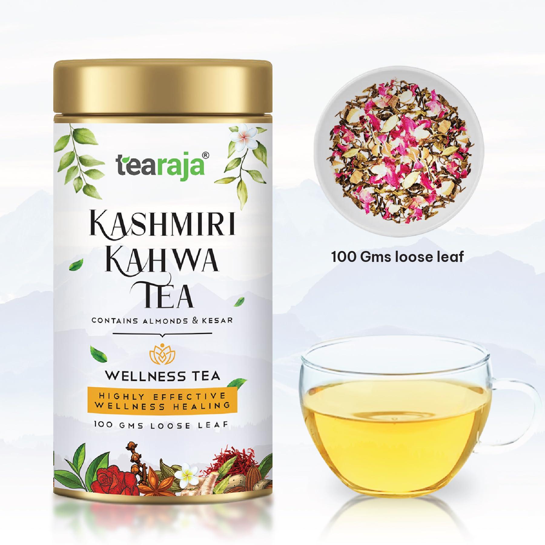 TeaRaja Tearaja Kashmiri Kahwa Green Tea, 100g