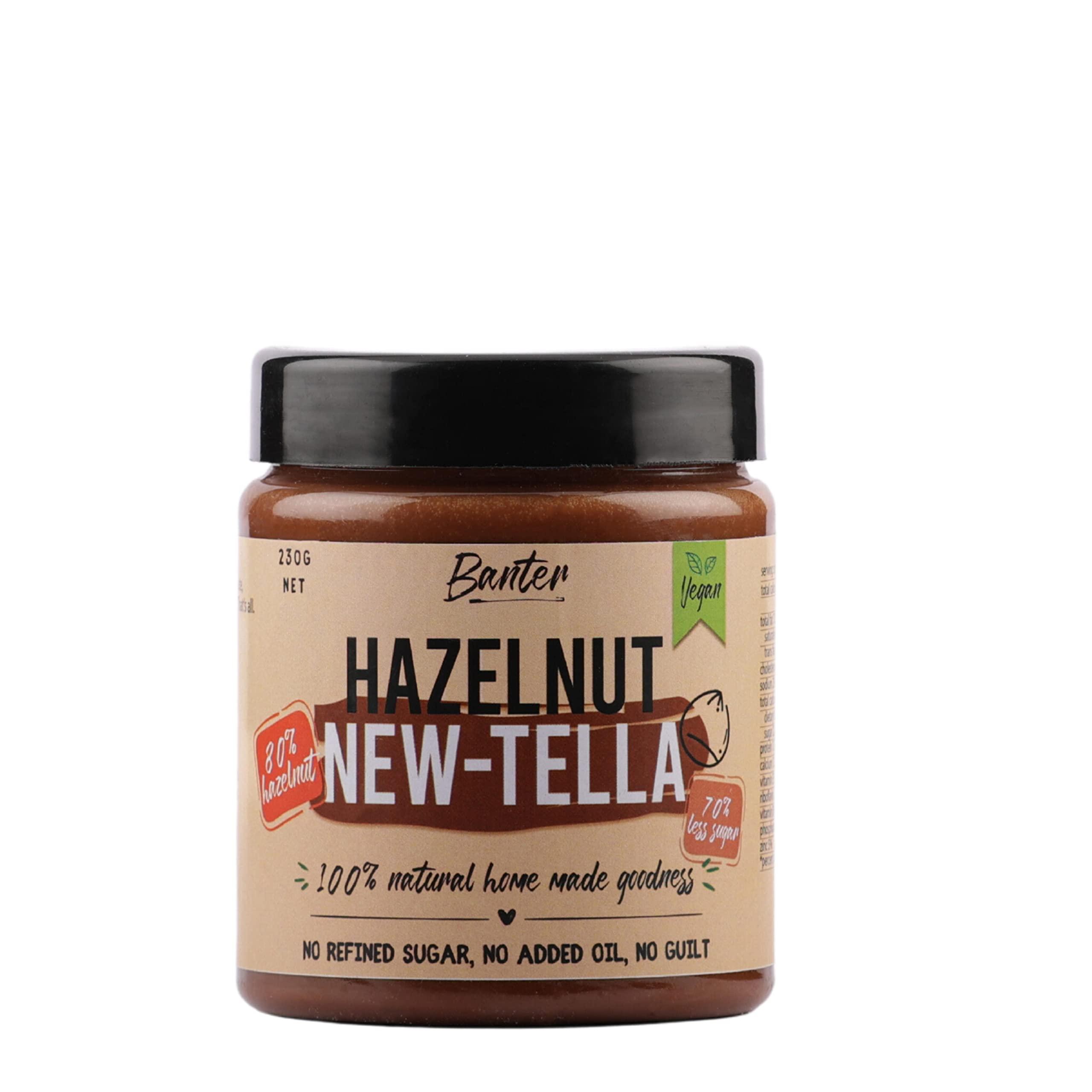 Banter Banter Guilt-Free Goodness With 100% Natural Hazelnut Newtella-Unsweetened And Vegan-Friendly High Protein In Every Bite Unsweetened Hazelnut Butter-230 Grams