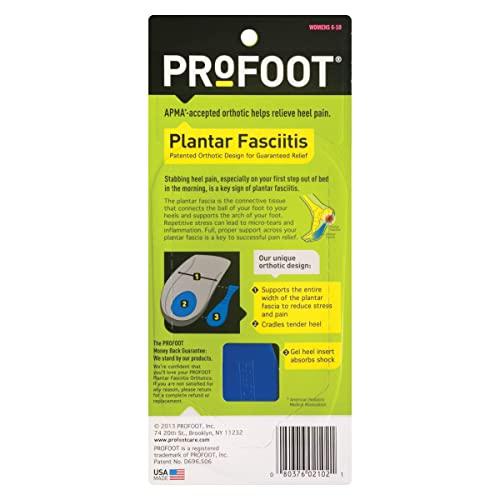 PROFOOT Profoot Plantar Fasciitis Orthotics, Women's, 1 Pair