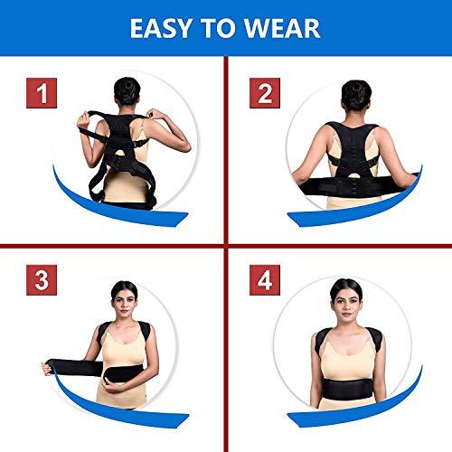 Wonder Care Wonder Care Magnetic Back Taylor Brace Posture Corrector Therapy Shoulder Spinal Support Belt for Back Support Relief for Men and Women (40"-50")