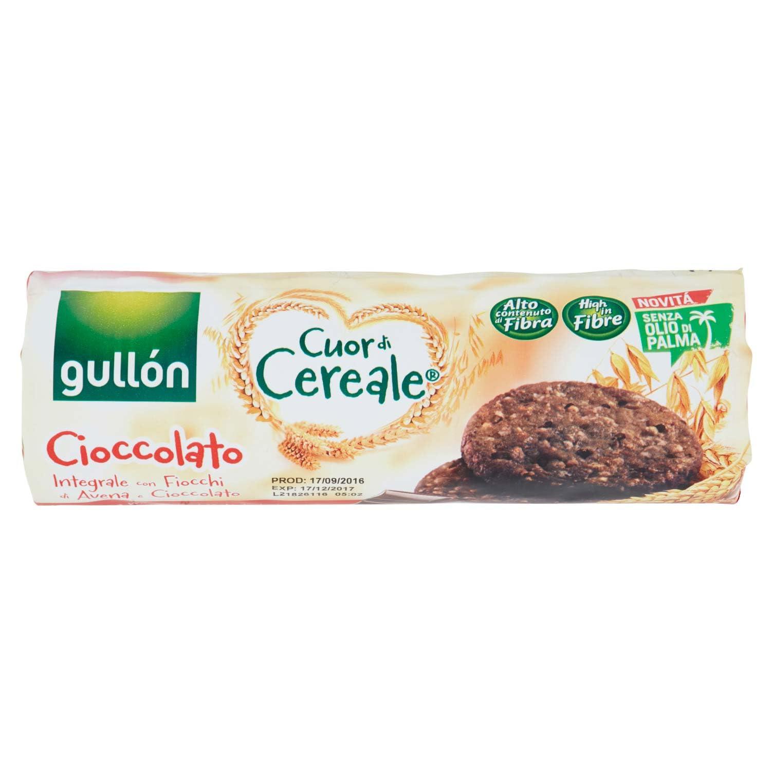 Gullòn Biscotti Gullòn Cuor di Cereale Cioccolato (Gullon Whole Grain With Rolled Oats and Chocolate 280g)
