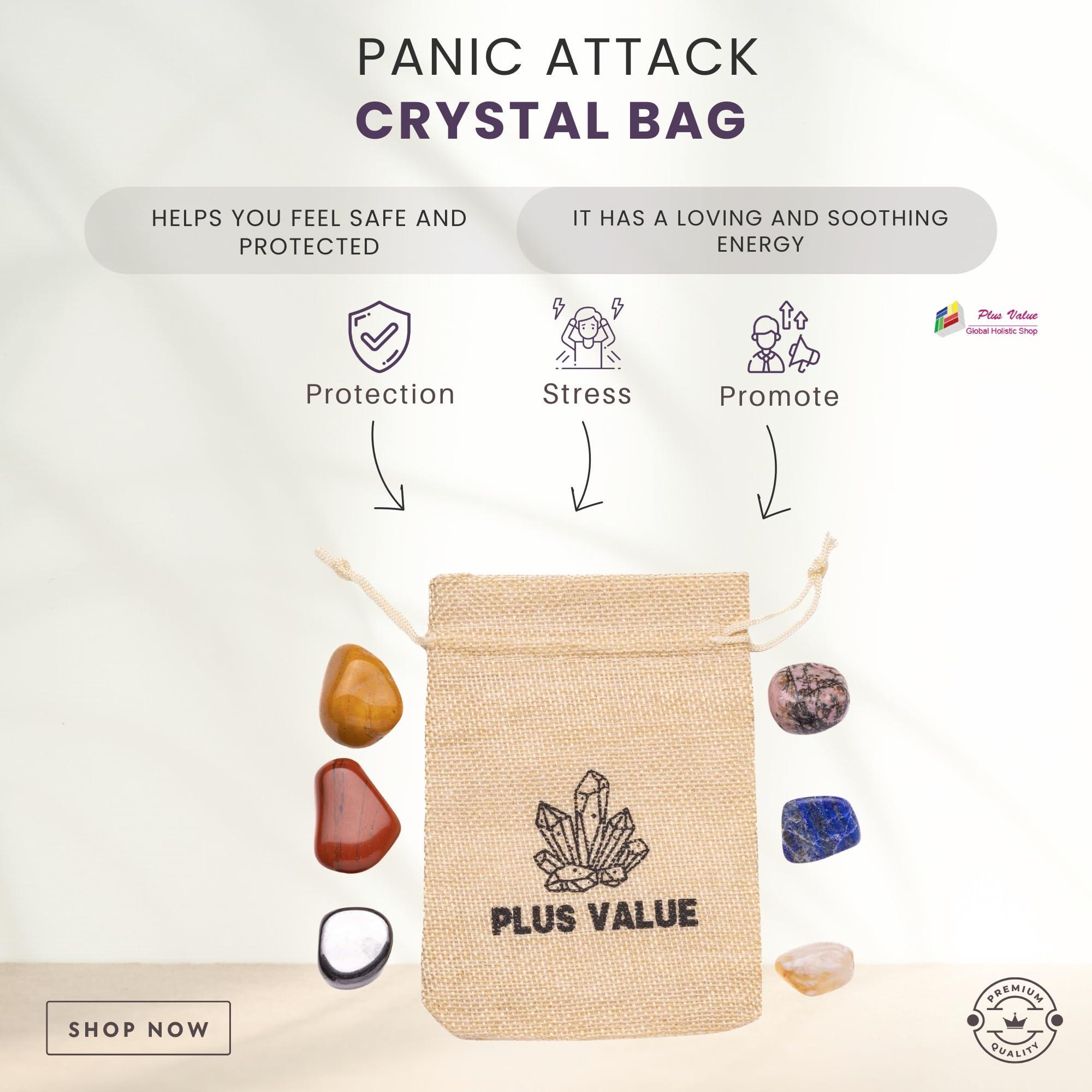 Plus Value Plus Value Panic Attack Pocket Healing Crystal Bag - Reiki Healing Crystal