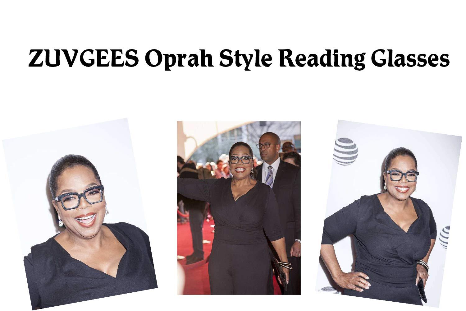 ZUVGEES ZUVGEES Retro Style Square Reading Glass Big Eyeglass Frames Large lens 50mm (Black, 1.50)