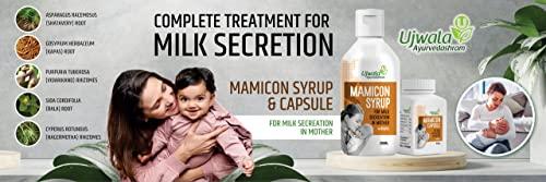 Ujwala Ayurvedashram Ujwala Ayurvedashram Mamicon Capsule And Syrup Combi Pack I For Milk Secretion In Mother I Reduce Breast Engorgement I Prevent Mothers From Candida Fungus I Open Blocked Milk Ducts