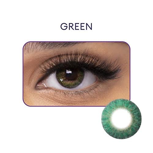 ALCON Freshlook Colorblends - Monthly Color Contact Lenses (-00.00, Green, Pack of 2) | From Alcon