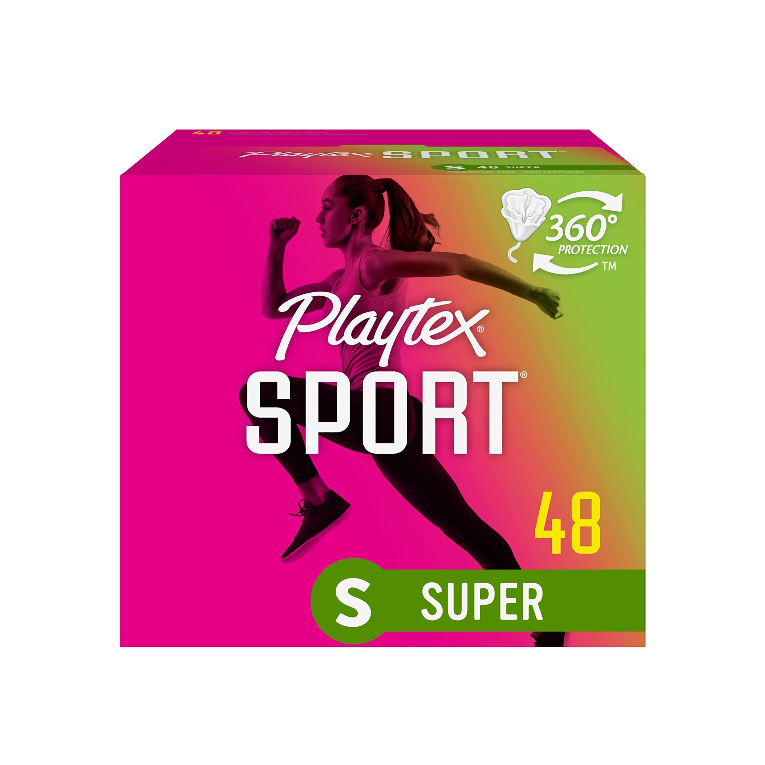 Playtex Playtex Sport Tampons Super Absorbency, White, Unscented, 48 Count