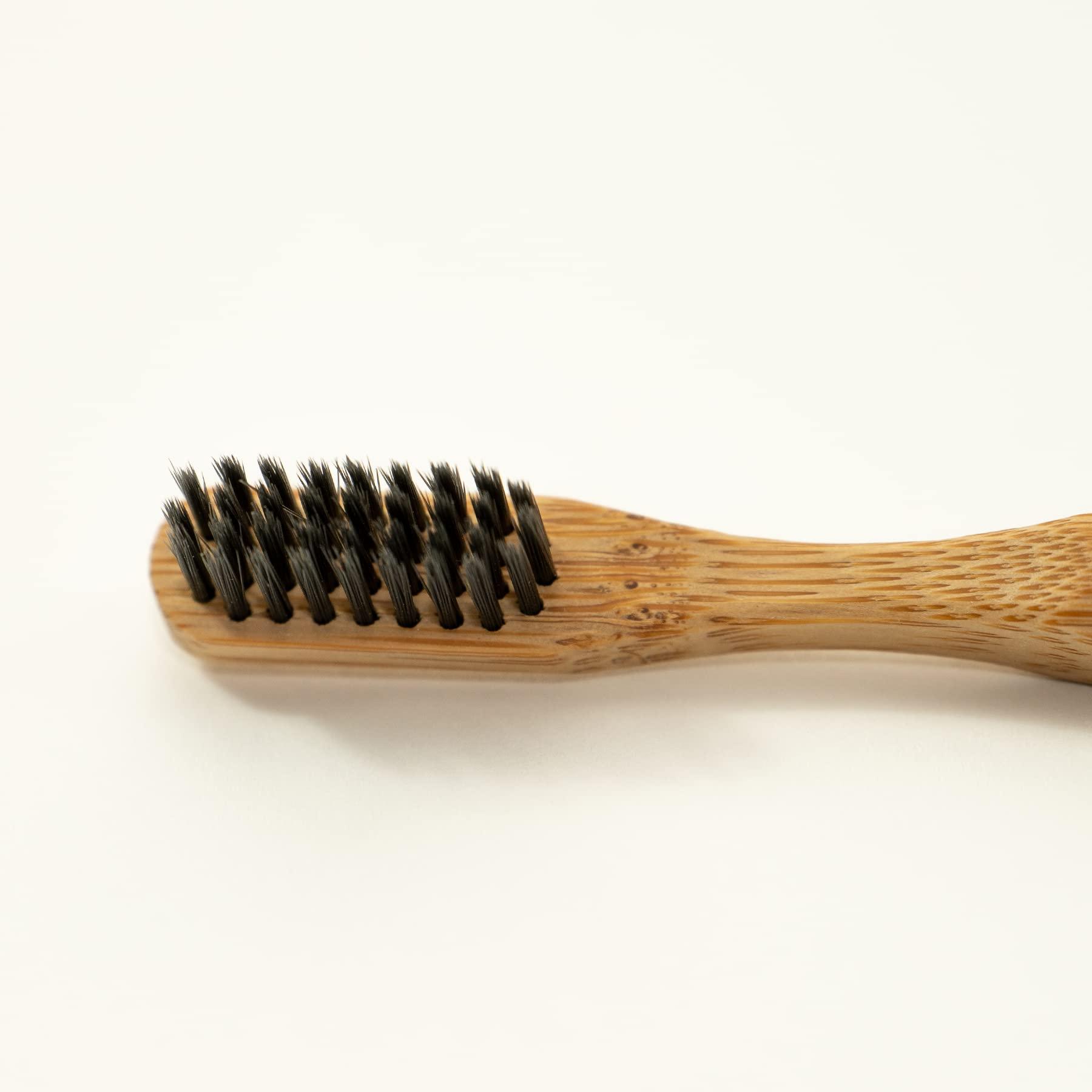 greenlyplanet greenlyplanet Bamboo Toothbrush Handle with 3 Replaceable Heads - BPA Free & Cruelty-Free Soft Bristles - Eco-Friendly Removable Toothbrush Set - Biodegradable & Compostable Wooden Toothbrushes