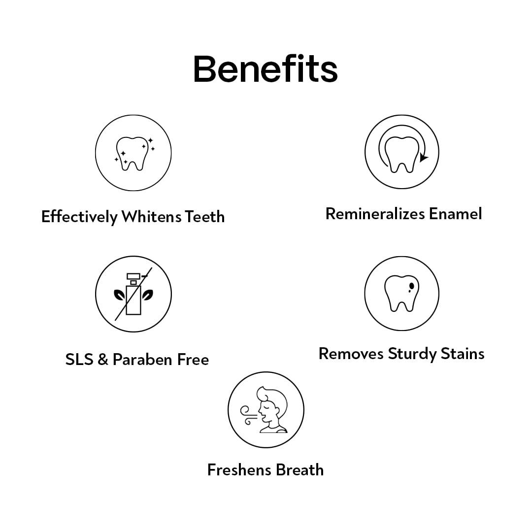 Habbits Habbits Charcoal Ylang-Ylang Mint Natural Teeth Whitening Powder + Habbits Toothbrush Biodegradable With Wheatstraw Handle Manual Toothbrush With Soft Bristle for Adults