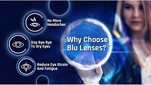 Sunnies SUNNIES Square Unisex Blue Cut Computer Glasses Anti-glare for Eye Protection (Zero Power) - SUNNIES-079-108