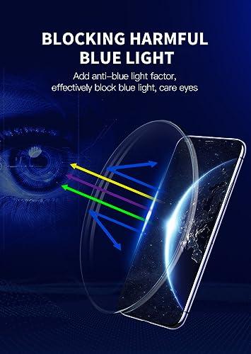 iMagfy iMagfy Foldable Stylish Blue Cut Anti Glare Reflection|Anti-Fatigue Reading Glassses for Men and Women with Free Lens Spray and ScrewDriver Keychain|Regular Comfort fit|Silver Color (+2.50)