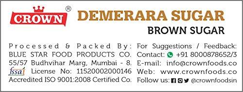 Crown Demerara Sugar / Brown Sugar 900g (225g x Pack of 4)