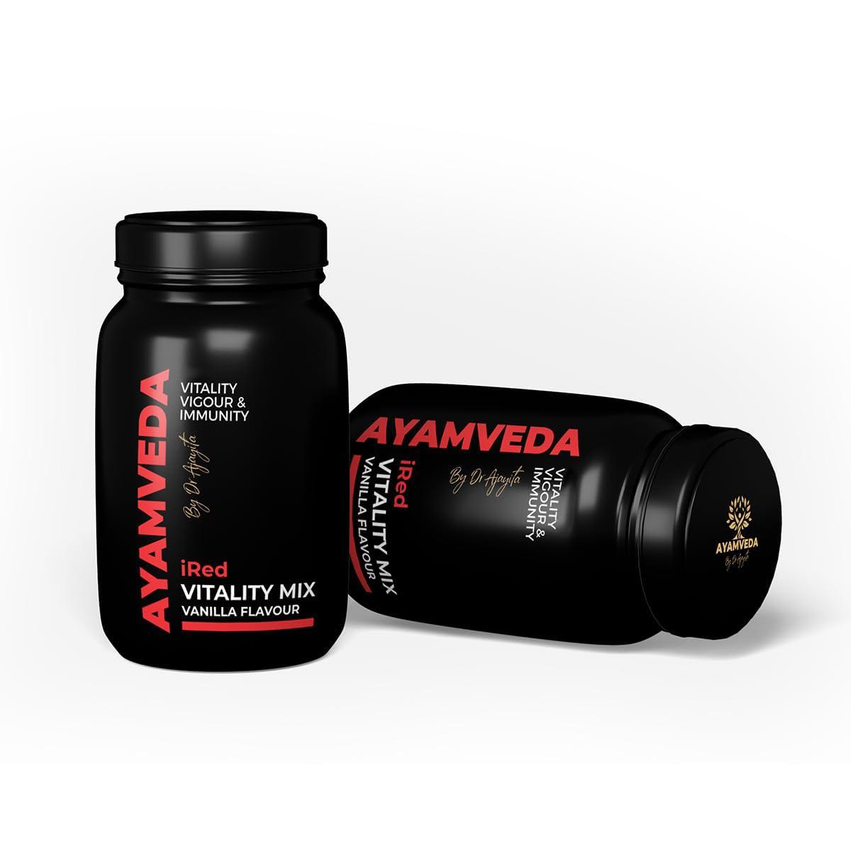 I-RED I-RED Ayamveda By Dr.Ajayita\'s - Combo | Massage Oil And Powder | Men Strength And Stamina (1 Month)