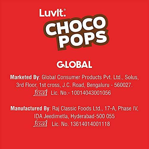 LuvIt. LuvIt ChocoPops |Chocolate Coated Balls With Crunchy Rice Crispies Inside | Pack of 8 - 344.25g Each