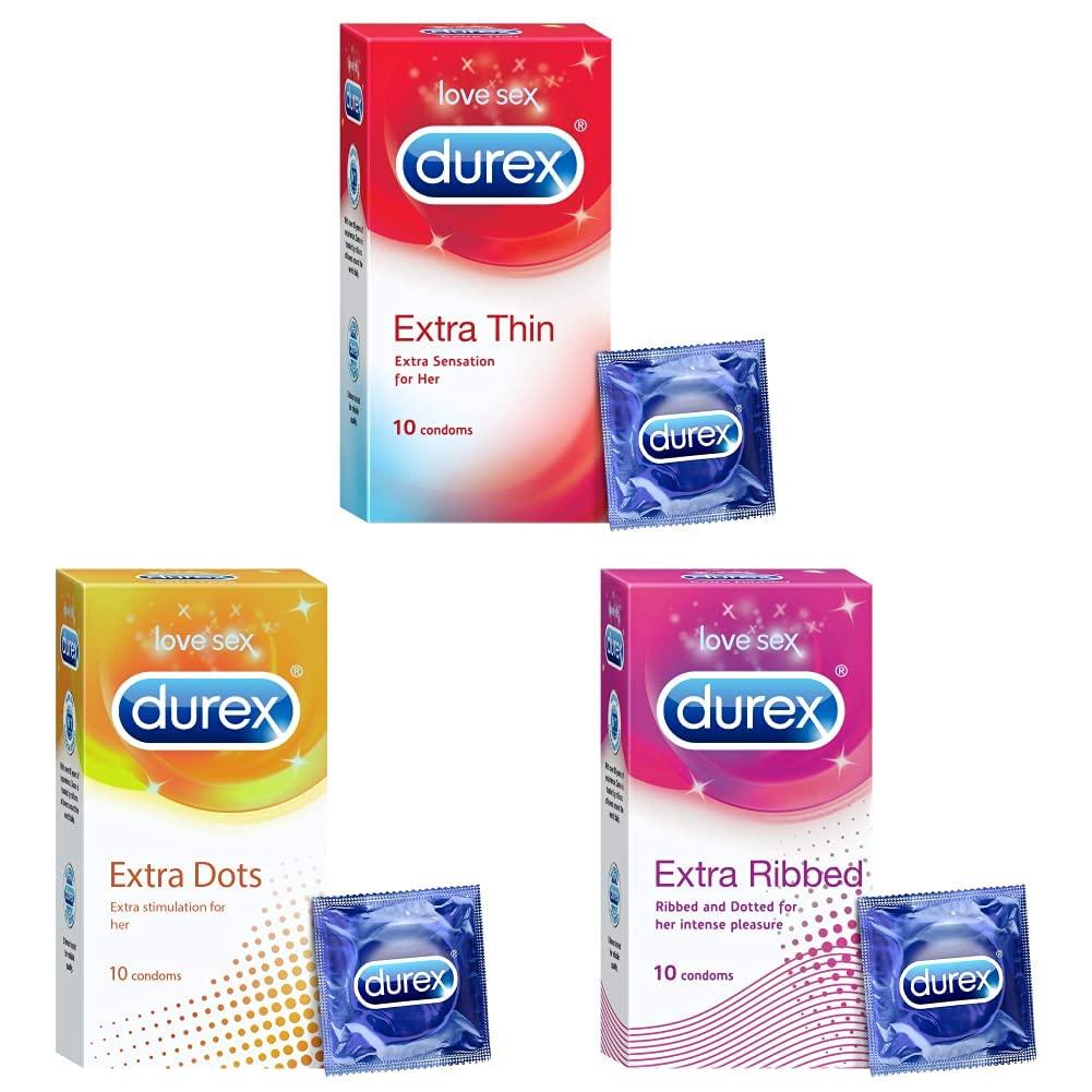 Durex Durex Triple Combo Honeymoon Love Condoms - Pack Of 3