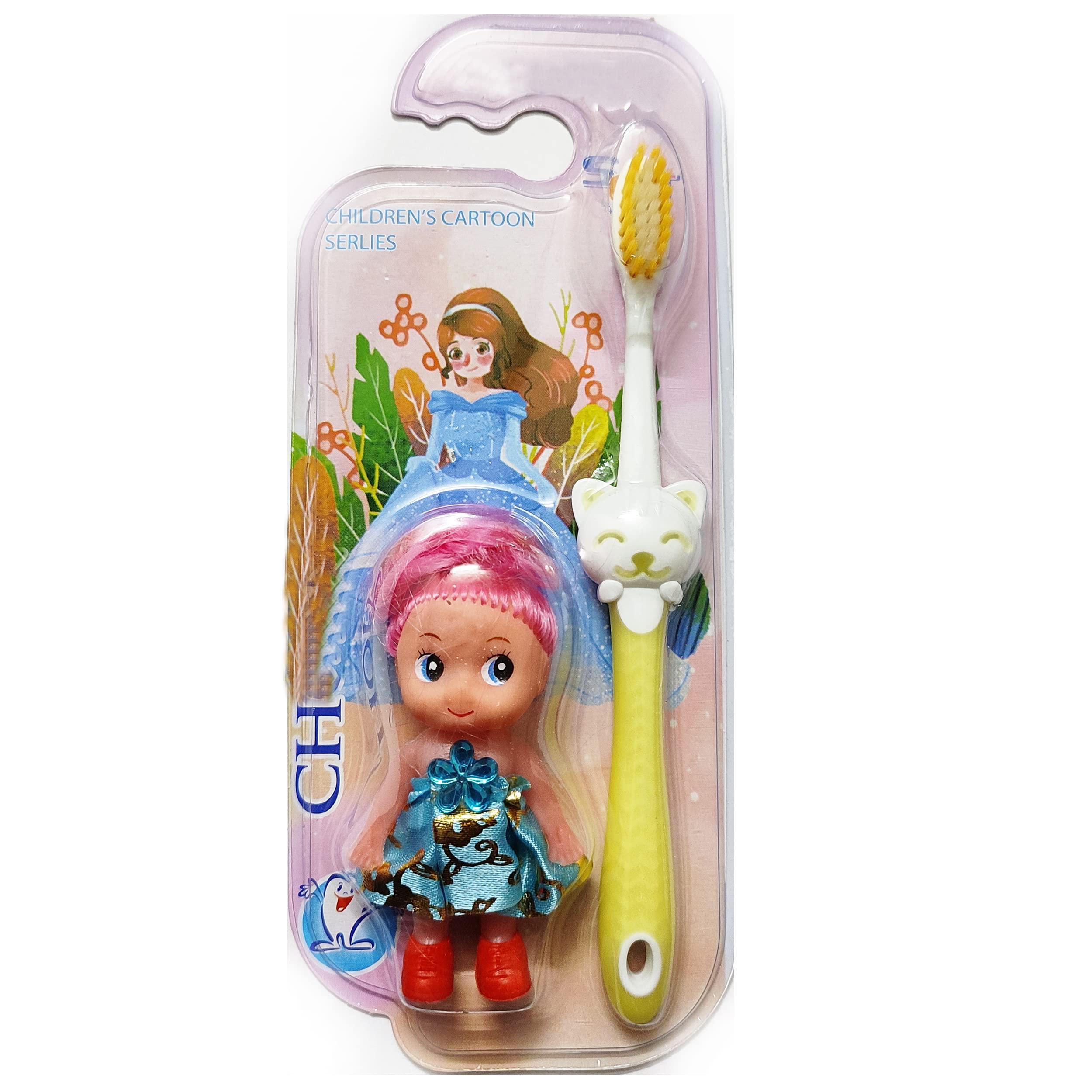 YUNICRON MAX Yunicron Max Kids Toothbrush with Extra Soft Bristles and Doll Toy (Color may vary)