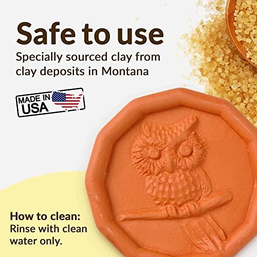 JBK Pottery JBK Owl Terra Cotta Brown Sugar Saver