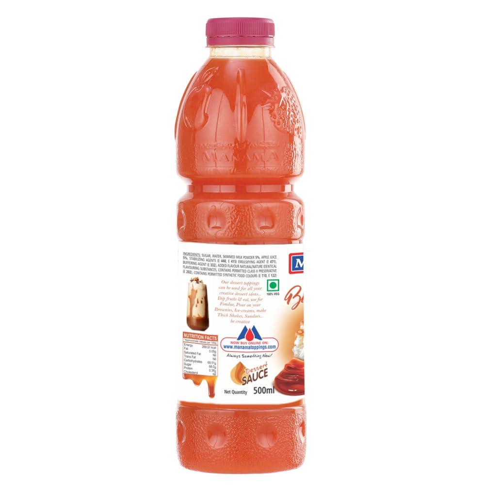 Manama Manama Butterscotch Crush 1Litre for Ice Creams, Shakes and Brownies