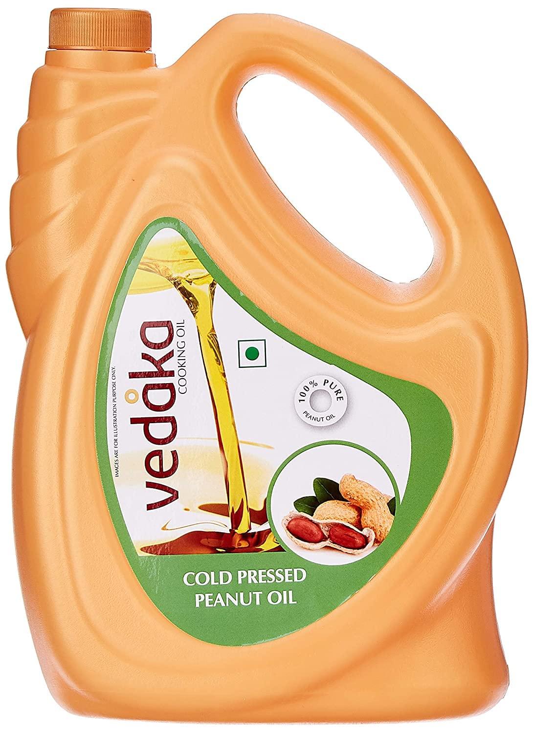 Amazon Brand - Vedaka Amazon Brand - Vedaka Cold Pressed Groundnut (Peanut) Oil, 5 liters Material : vegetarian & Amazon Brand - Vedaka Cardamom (Elaichi), Small, 50g