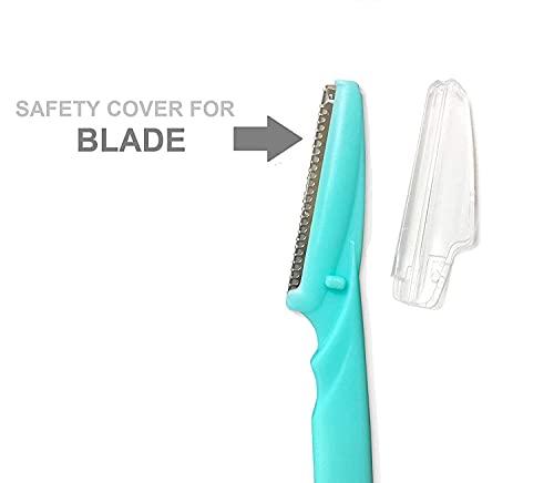 SKY DIAMOND SKY DIAMOND Eyebrow Razor,Facial Razors for Women,Facial Dermaplane Razors Shaver with Precision Cover,Use for Shaping Eyebrows or Removing Other Fine Hair (SET OF 3)