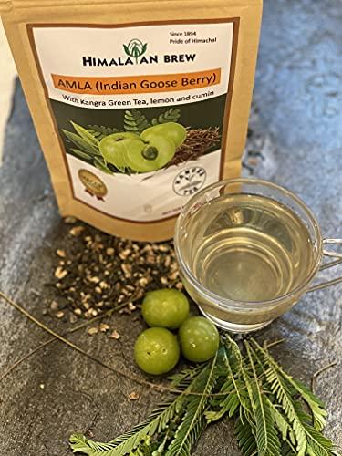 Himalayan Brew PURE AMLA Indian Goose Berry With Kangra Green Tea lemon and Cumin (Zeera) with pink salt