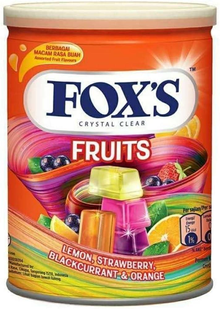Nestle Fox\'s Crystal Clear Delicious Fruit Candy 180g Tin