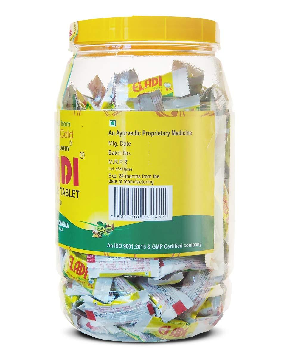 KANDAMKULATHY KANDAMKULATHY Eladi Chewable Tablet (625G Jar/Approx. 250Nos) - Pepper, Dry Ginger