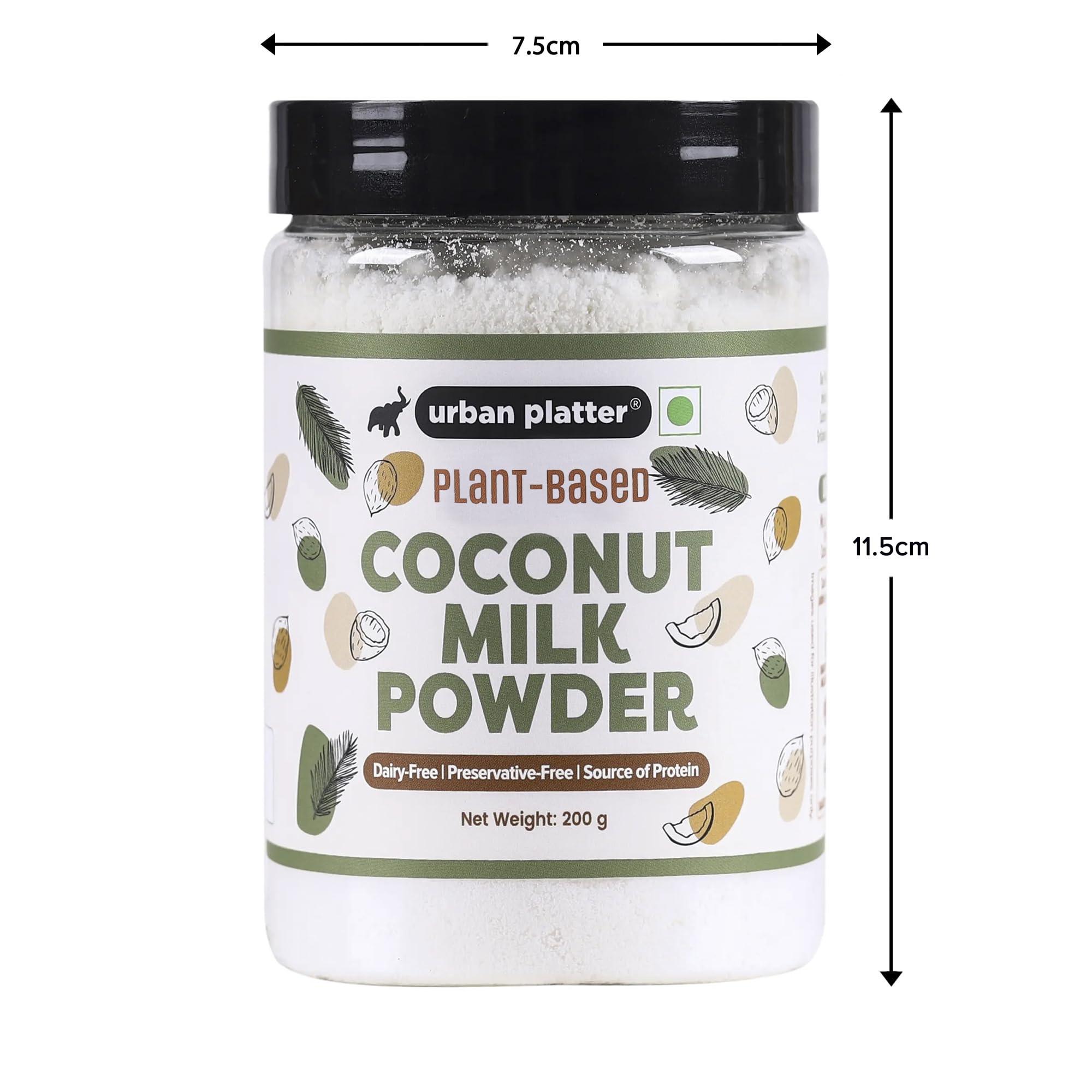 urban platter Urban Platter Coconut Milk Powder Jar, 200g (Plant-Based, Preservative-Free, Easy to use, Dairy-Free, Source of Protein, Add to smoothies, curries, baked goods)