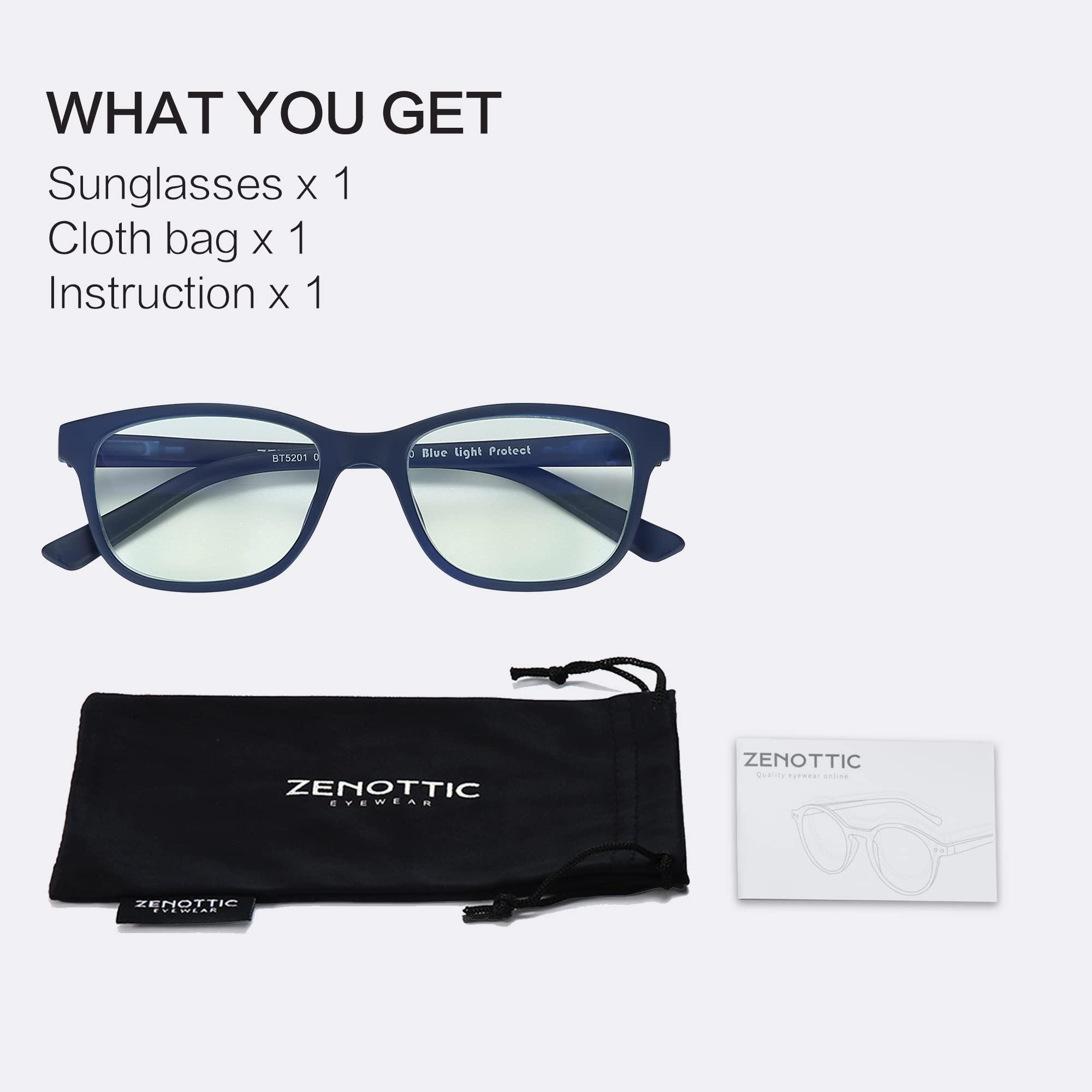 ZENOTTIC ZENOTTIC Kids Blue Light Blocking Glasses Anti Glare Lens Lightweight Frame Computer Eyeglasses for Boys and Girls(Blue)