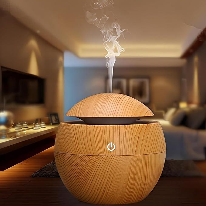 VIDORA VIDORA Wooden Cool Mist Humidifiers Essential Oil Diffuser Aroma Air Humidifier with Colorful Change for Car, Office, Babies, humidifiers for Home, air humidifier for Room