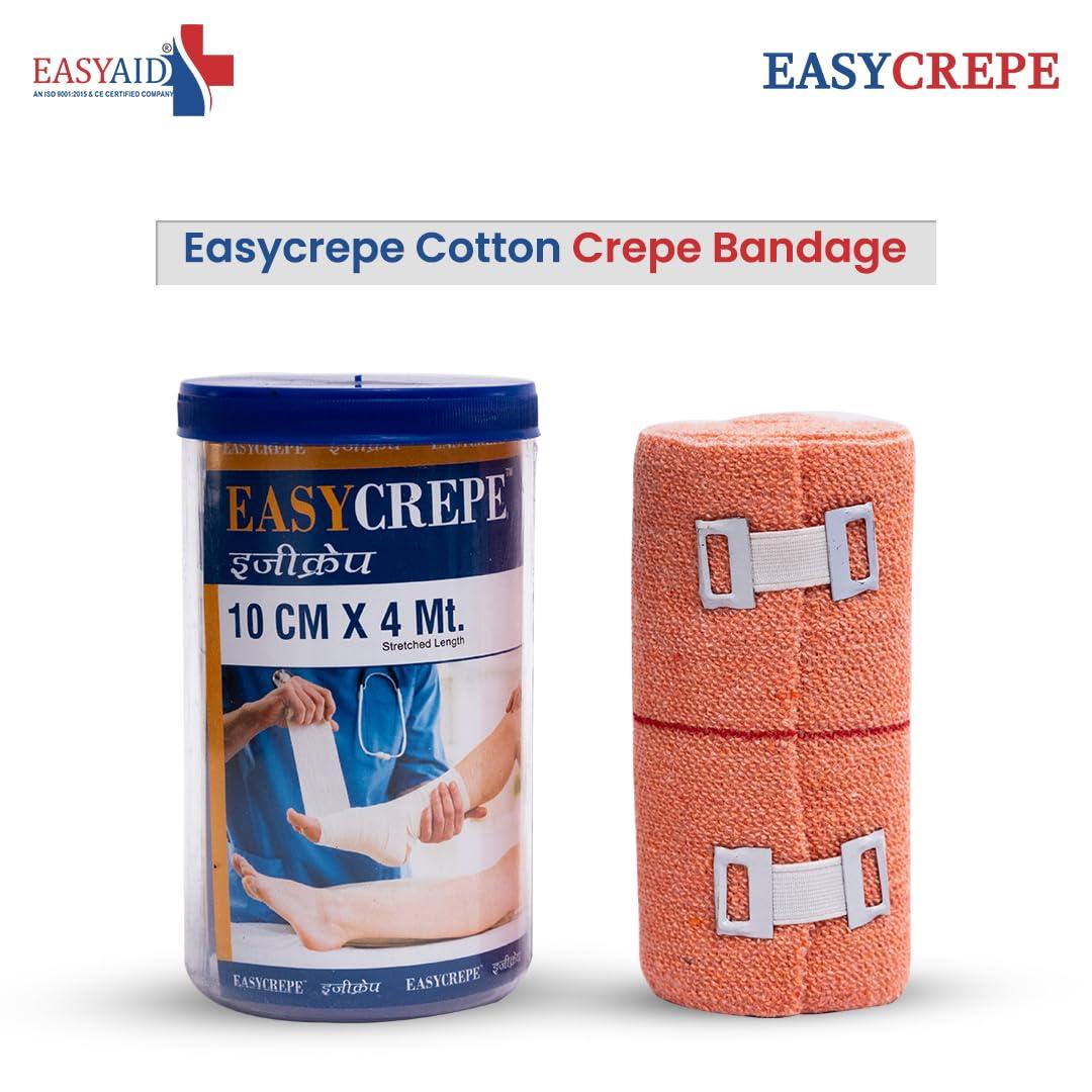 EASYAID EASYAID Cotton Crepe Bandage for Pain Relief, 10cm X 4mt