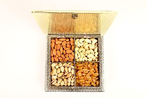 SHRI JAIN GROCERY SHRI Jain Grocery Gift Box/Hampers Dry Fruits Items (75 gm Each) (Cashew, Almonds, Raisins and Pista)