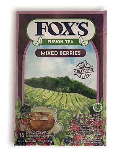 Chef's Need Fox's Fusion Mixed Berrie And Lychee Flavoured Black Tea 15 Enveloped Tea Bags In Each Box 25g Each