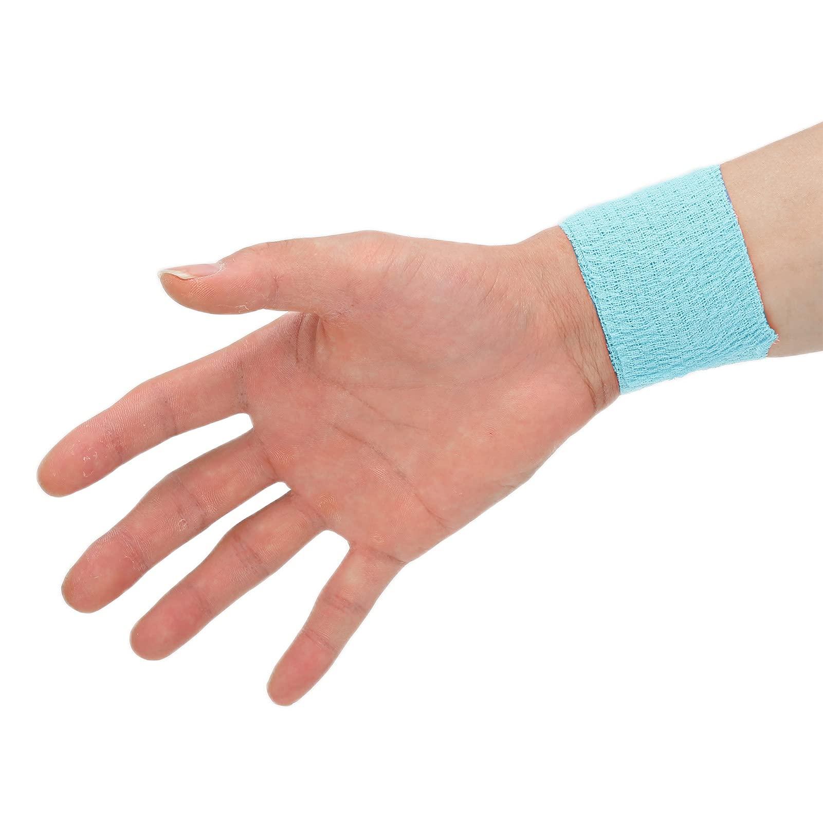 Sojare Elastic Self Adherent Bandage, Reduce Swelling Thin Adhesive Wrap Tape for Wrist for Ankle(blue)