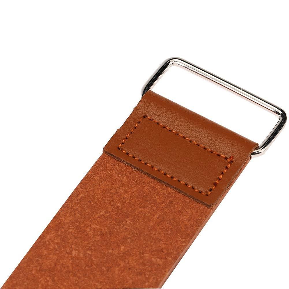 lasenersm 1 Piece Leather Razor Strop Straight Razor Strops Leather Strop Strap Leather Sharpening Strap Razor Shave Sharpener Sharpening Belt Barber Shop Accessories, Brown