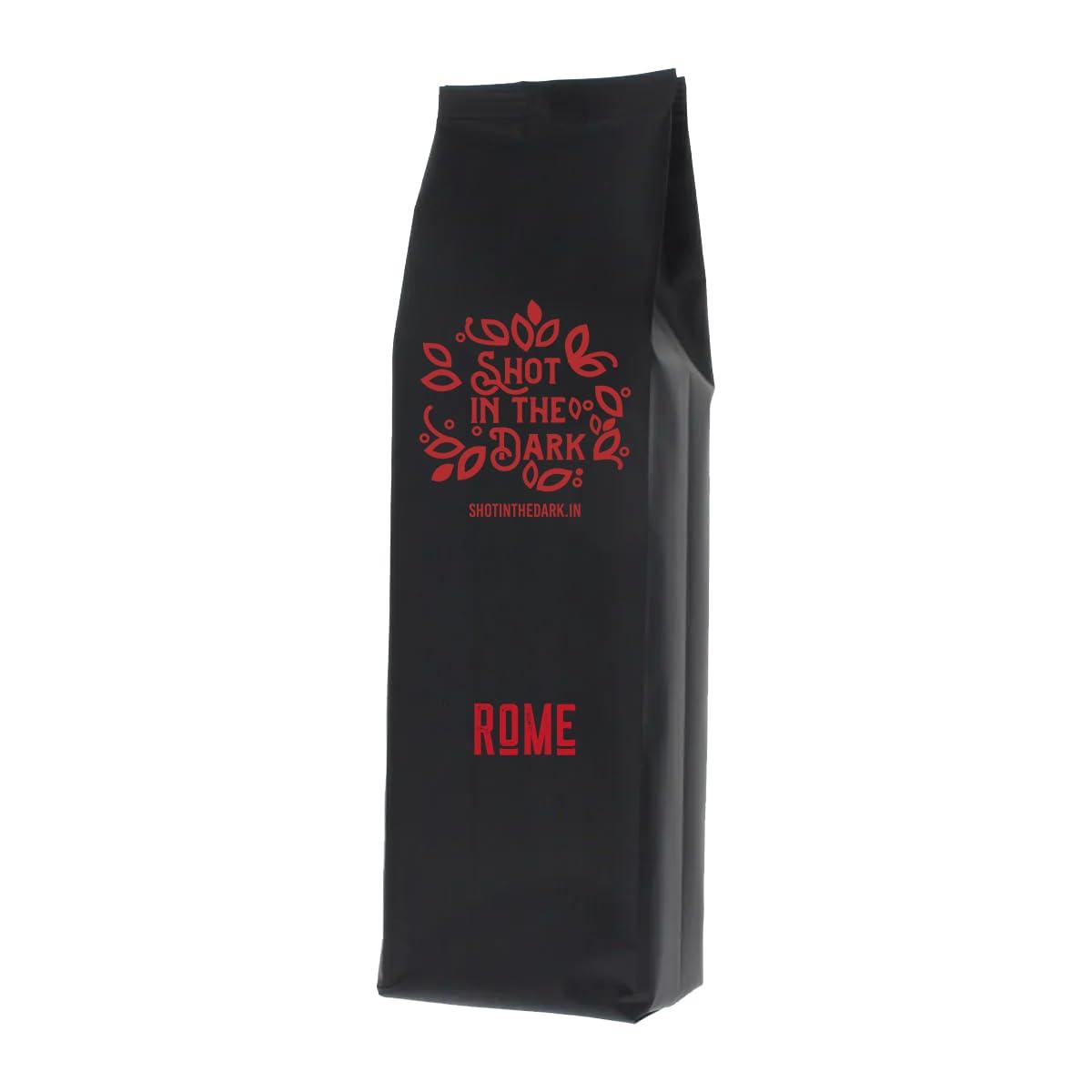 Shot In The Dark Shot In The Dark : Rome - Italian Roast | Blend of 90% Arabica and 10% Robusta Freshly Roasted Coffee Beans (French Press, 250 Grams)