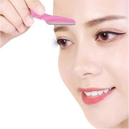 Generic 3Pcs Eyebrow Razors -Eyebrow Razor and Face Razor for Women,Multipurpose Exfoliating Tool, Face Razor and Eyebrow Shaper for Women or Man With 2Pcs Tweezer