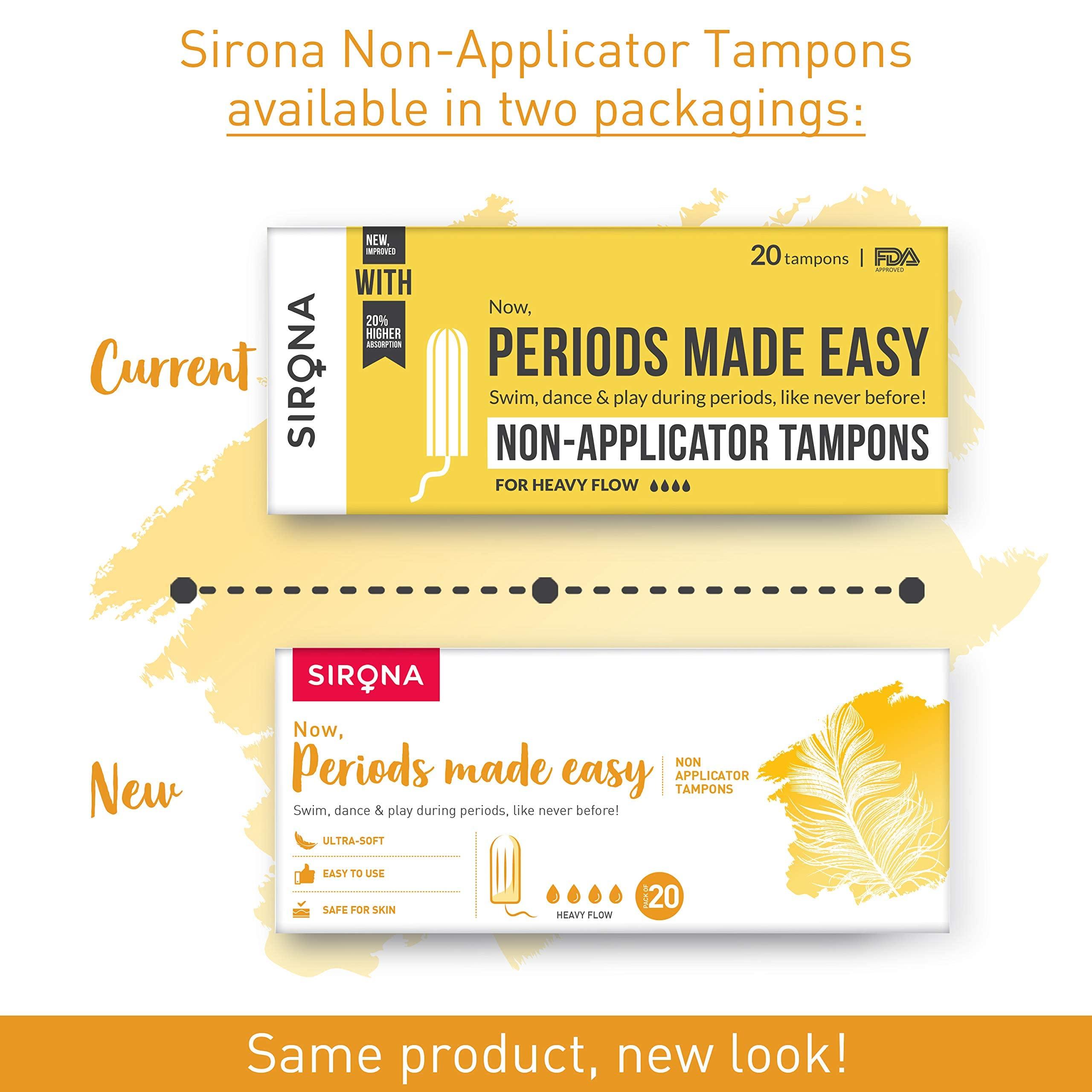 Sirona Sirona Period Made Easy Tampons - 20 Piece & Sirona Reusable Blink & Glow Face Razor for Women - 1 Razor
